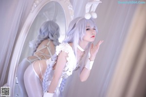 G44不会受伤 Cosplay 碧蓝航线 恶毒皮肤 懒懒的白兔